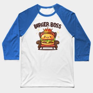 Burger Boss Royalty Baseball T-Shirt